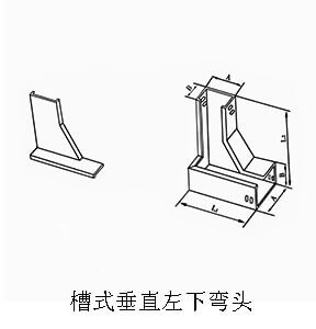 槽式垂直左下彎頭